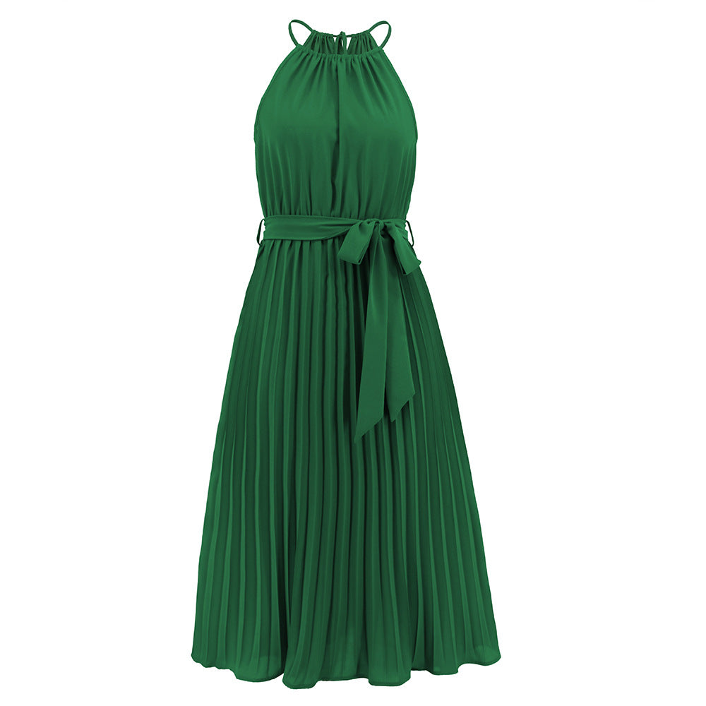 LADIES SLEEVELESS DRESS              PINK / GREEN / WHITE / BLACK / BLUE              (SIZE  S - 2XL)