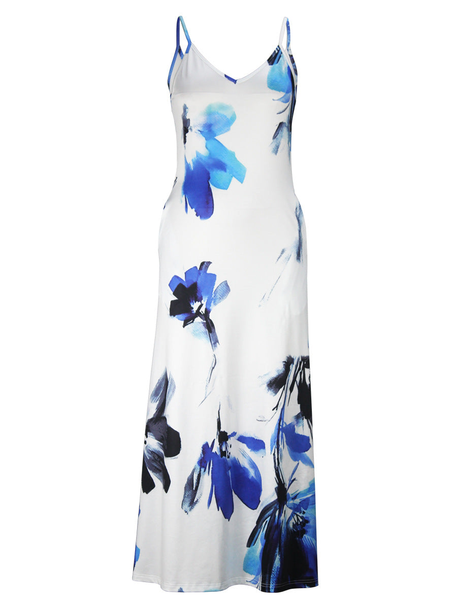 LADIES LONG SUMMER DRESS            12 DIFFERENT COLOURS                (SIZE  S - 2XL)