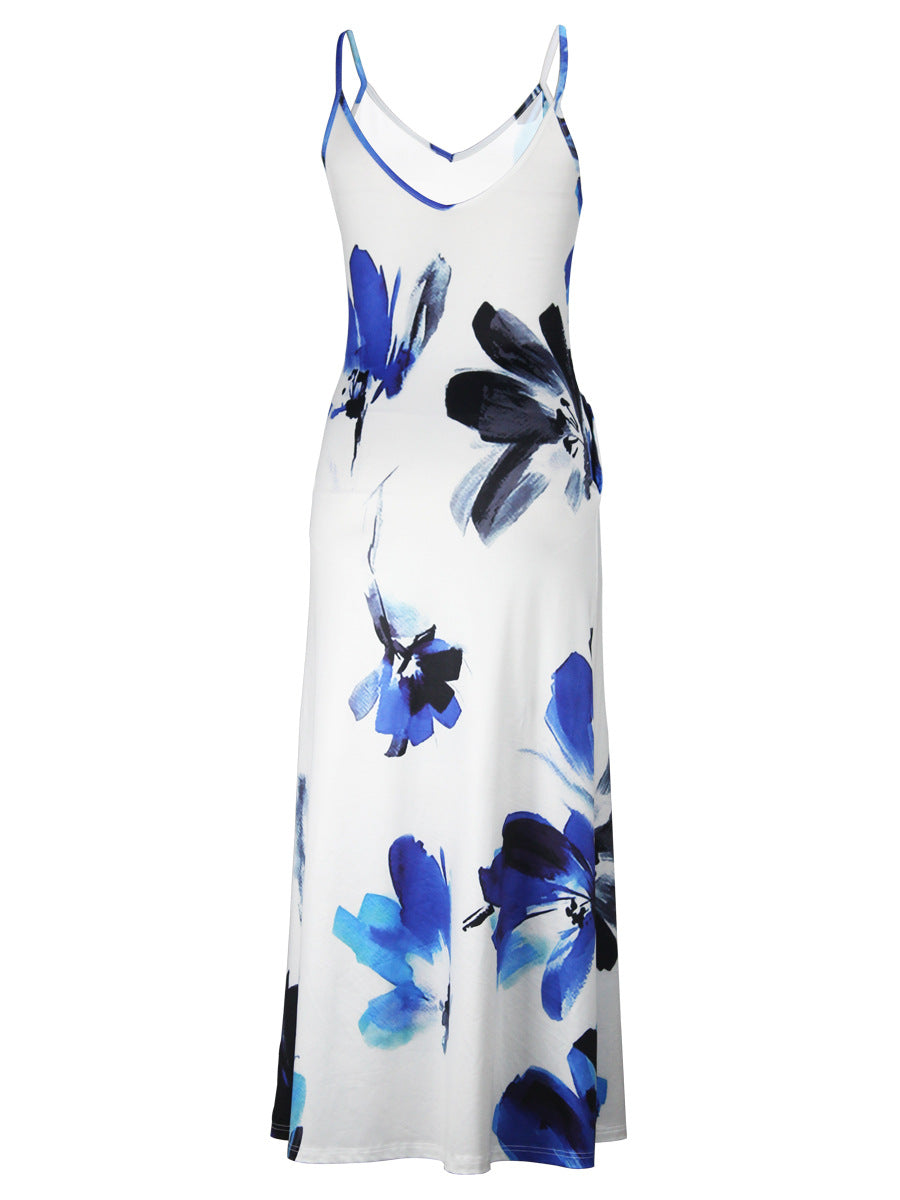 LADIES LONG SUMMER DRESS            12 DIFFERENT COLOURS                (SIZE  S - 2XL)
