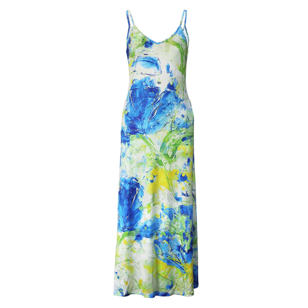 LADIES LONG SUMMER DRESS            12 DIFFERENT COLOURS                (SIZE  S - 2XL)