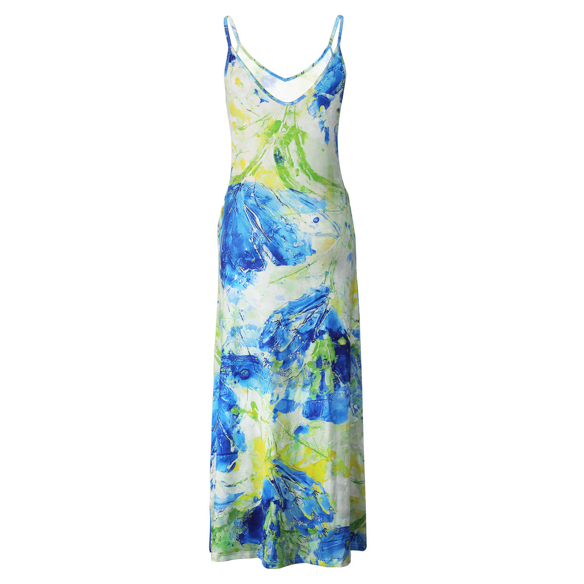 LADIES LONG SUMMER DRESS            12 DIFFERENT COLOURS                (SIZE  S - 2XL)