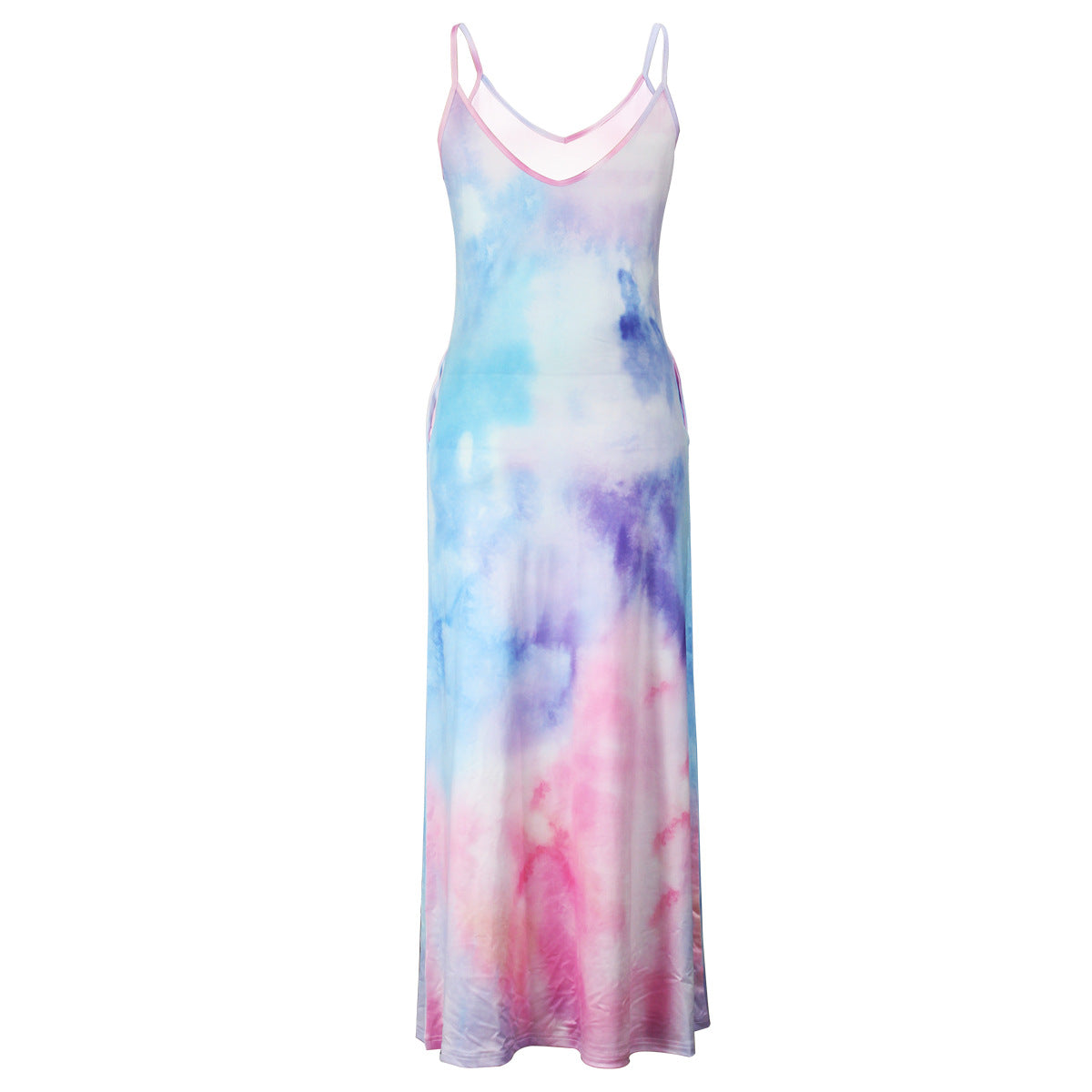 LADIES LONG SUMMER DRESS            12 DIFFERENT COLOURS                (SIZE  S - 2XL)