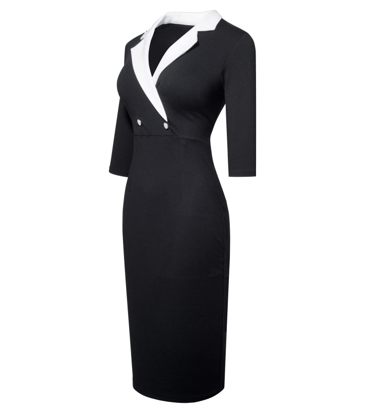LADIES DRESS          BLACK / RED            (SIZE  S - XL)