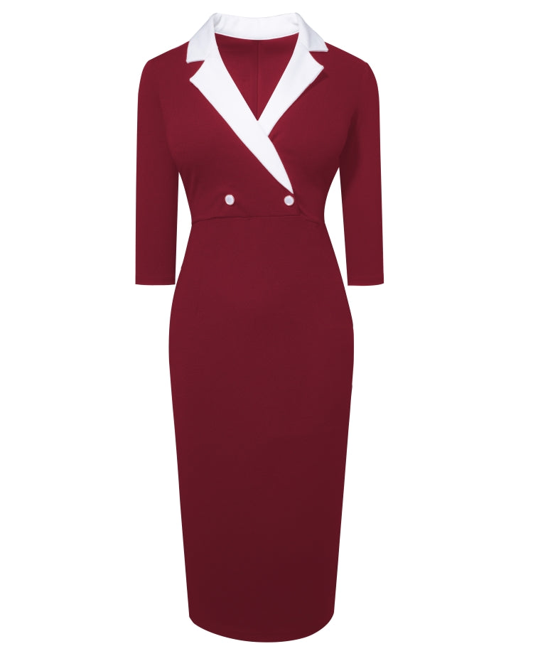 LADIES DRESS          BLACK / RED            (SIZE  S - XL)