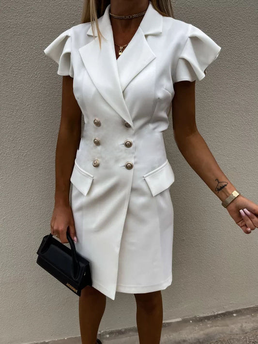 LADIES SUIT DRESS                WHITE / RED / BLACK / BEIGE / DARK PINK            (SIZE  S - XL)