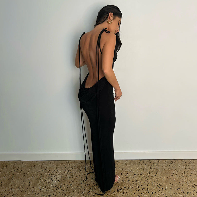 LADIES LOW BACK DRESS               16 DIFFERENT COLOURS                  (SIZE  S - L)