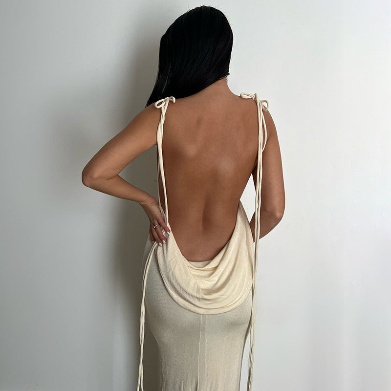 LADIES LOW BACK DRESS               16 DIFFERENT COLOURS                  (SIZE  S - L)
