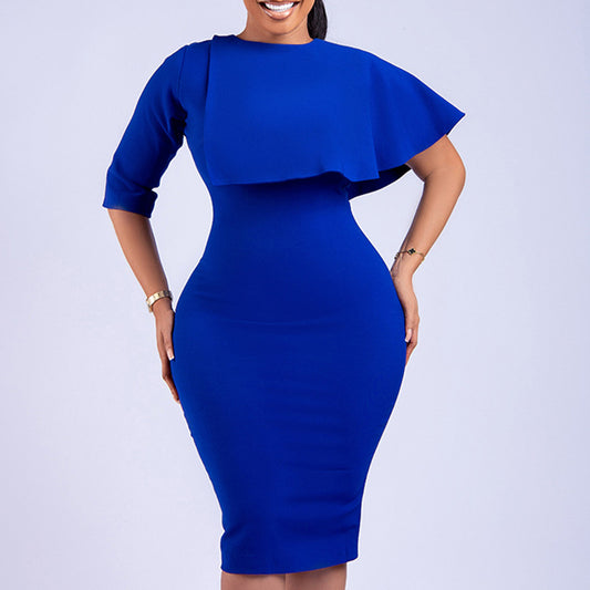 LADIES DRESS                BLUE / PURPLE-PINK / GREEN                (SIZE  S - 3XL)