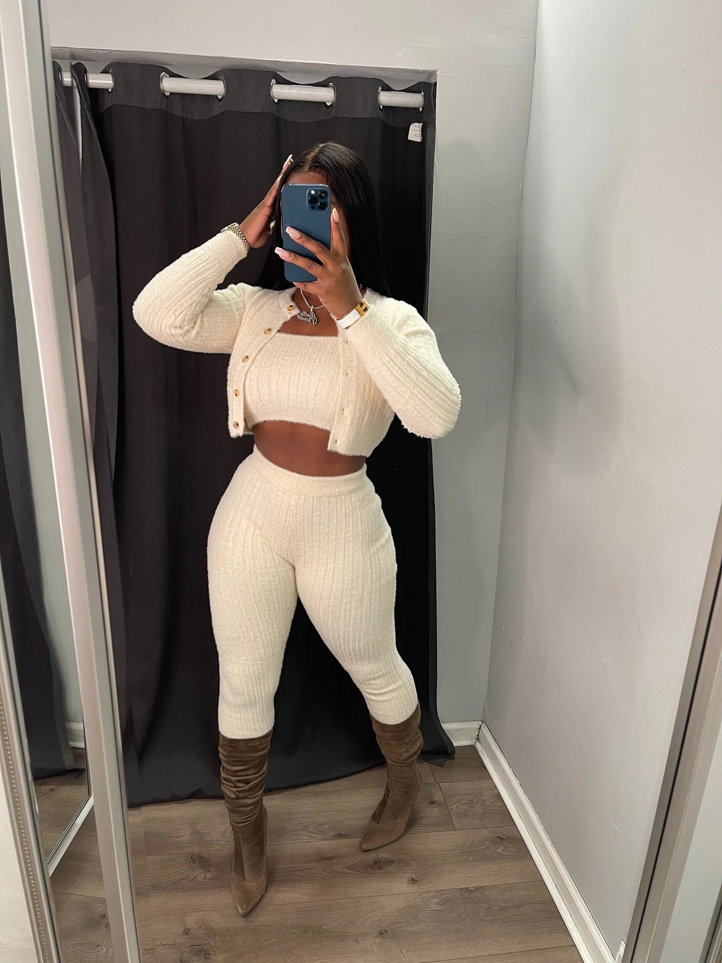 LADIES 3 PIECE PANTS SET          7 COLOURS           (SIZE  S - 2XL)