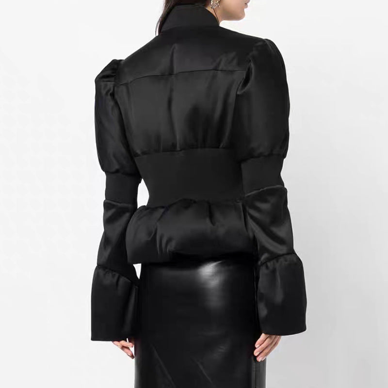 LADIES PUFFER JACKET          BLACK          (SIZE S - L)