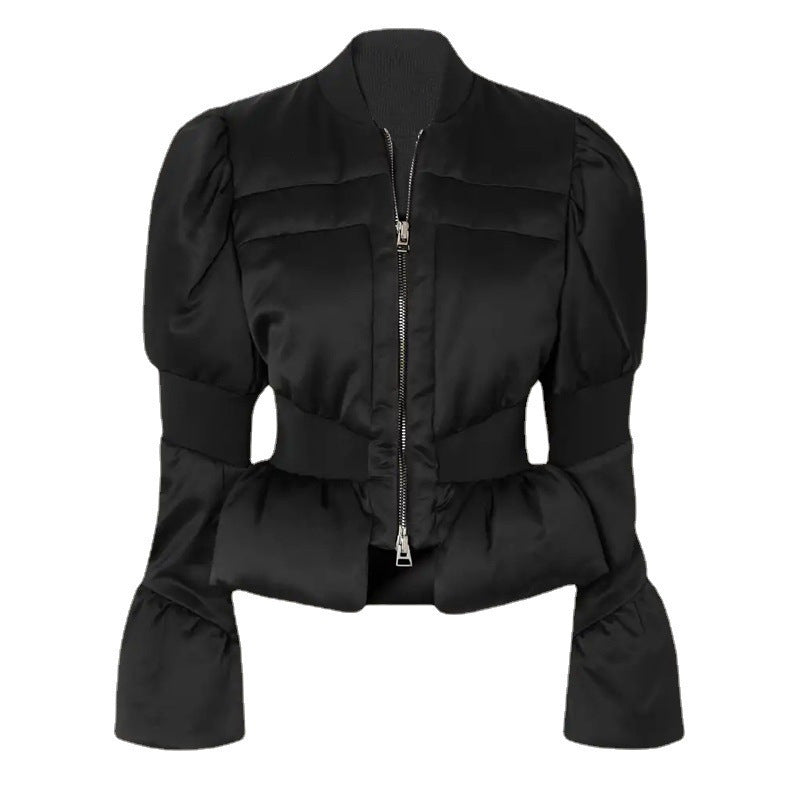 LADIES PUFFER JACKET          BLACK          (SIZE S - L)