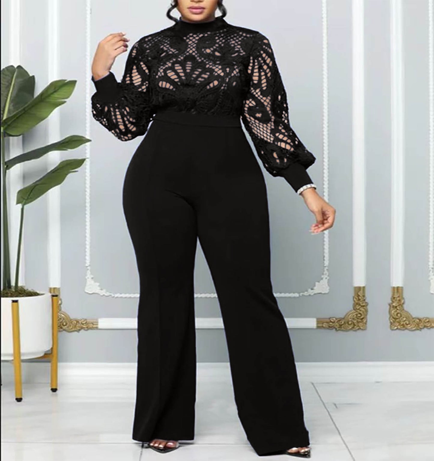 LADIES PLUS SIZE ONE PIECE JUMPSUIT                    BLUE / RED / BLACK / WHITE                   (SIZE  S - 3XL)
