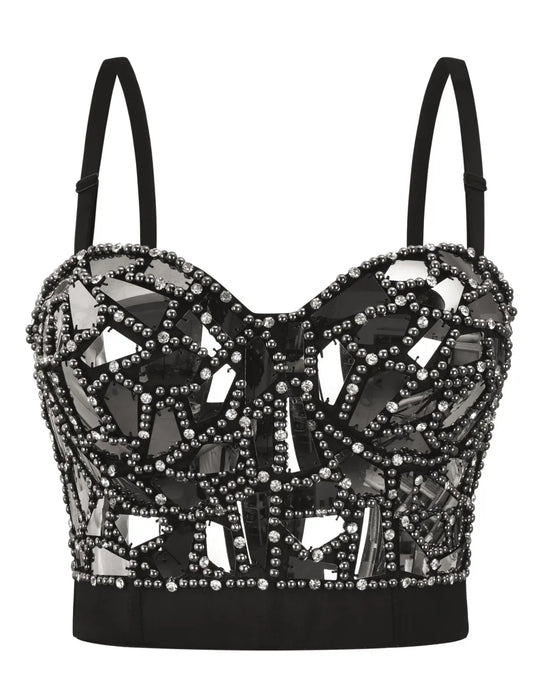 LADIES SEXY NIGHTCLUB PUSH UP BRA TOP CROP TOP                   COLOUR AS SHOWN                 (SIZE  M - 2XL)