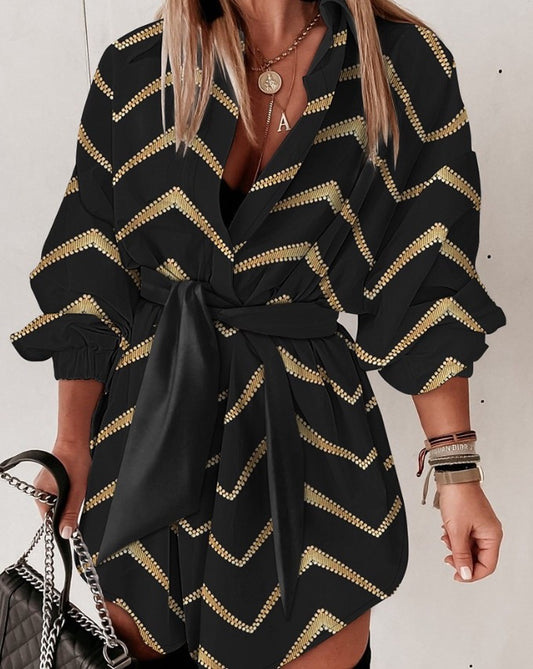 LADIES LONG SLEEVE DRESS / SHIRT                     BLACK / BLUE / RED                (SIZE  S - 2XL)