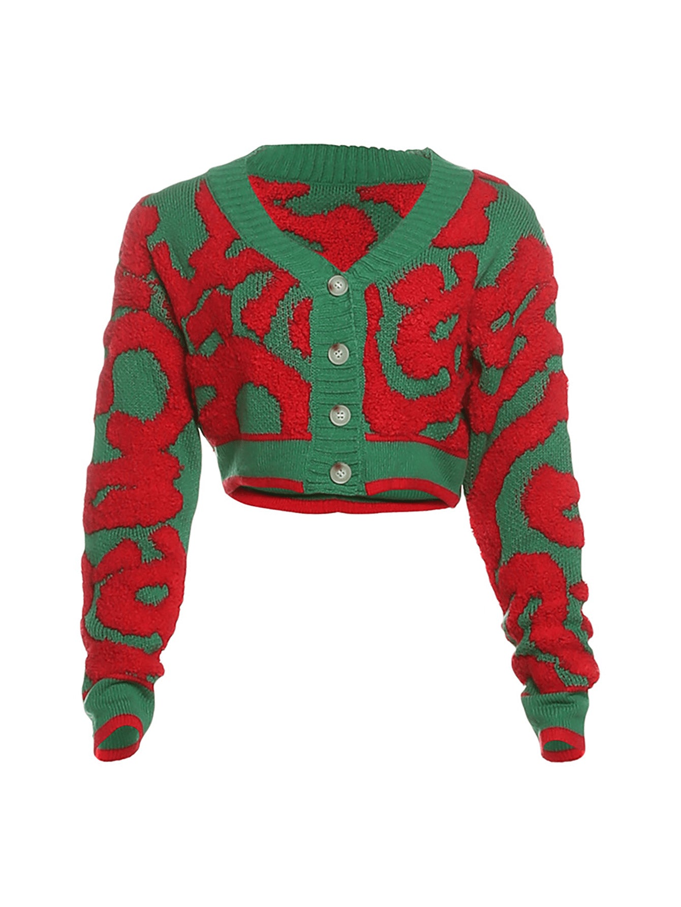 LADIES LONG SLEEVE CROPPED SWEATER / CARDIGAN               BLACK / PINK / RED / PURPLE / KHAKI / GREEN / BLUE              (SIZE  S - L)