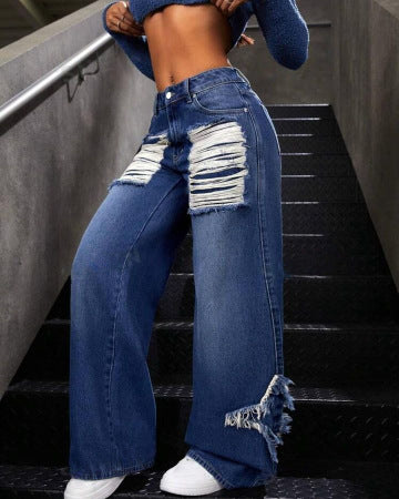 LADIES PLUS SIZE  JEANS                    BLUE DENIM               (SIZE  S - 2XL)