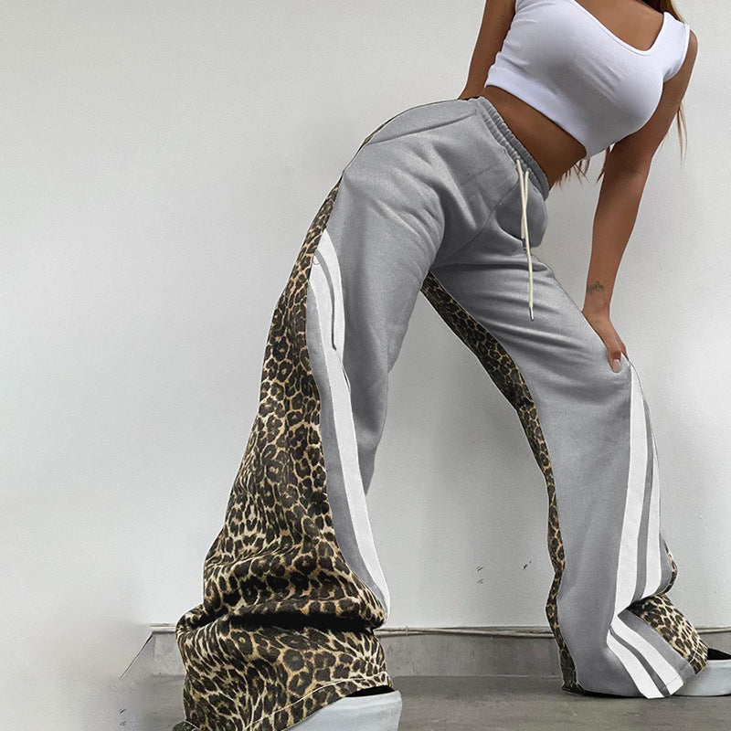 LADIES HIGH WAIST PANTS                        APRICOT-BEIGE / GRAY                     (SIZE  S - L)