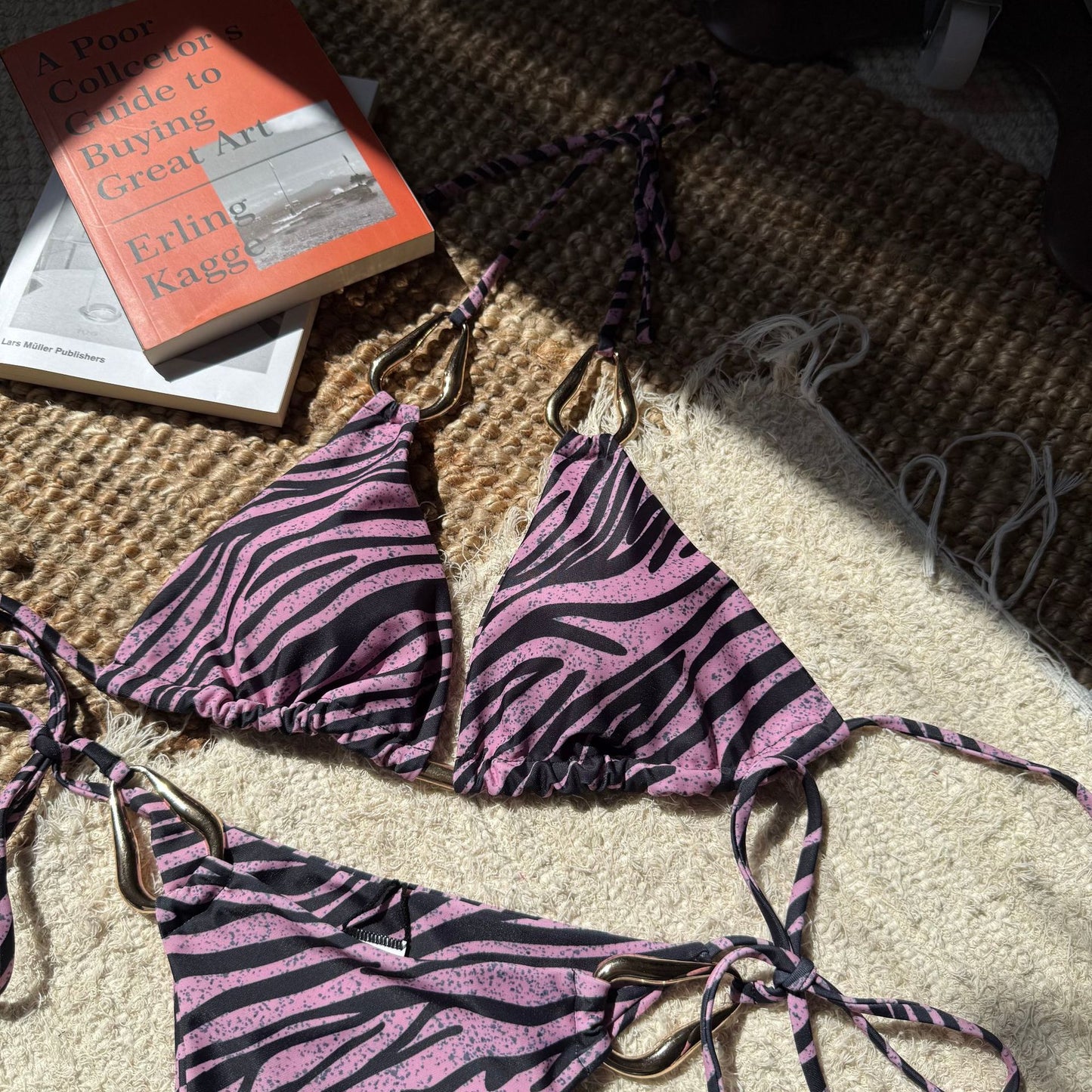 LADIES TWO PIECE BIKINI SWIMWEAR                      PURPLE / PINK                  (SIZE  S - L)