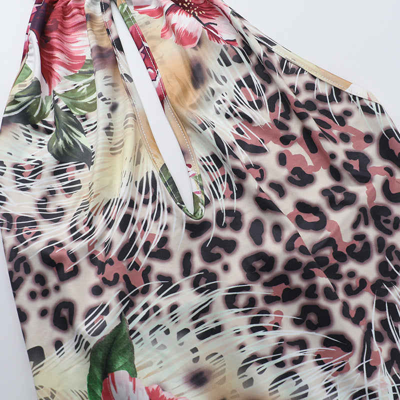 LADIES SLEEVELESS HALTERNECK DRESS                      MULTI COLOUR               (SIZE  S - L)