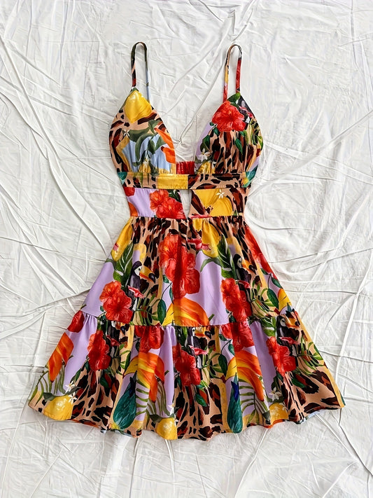 LADIES PRINTED MINI DRESS                     3 DIFFERENT COLOUR OPTIONS                     (SIZE  S - 2XL)