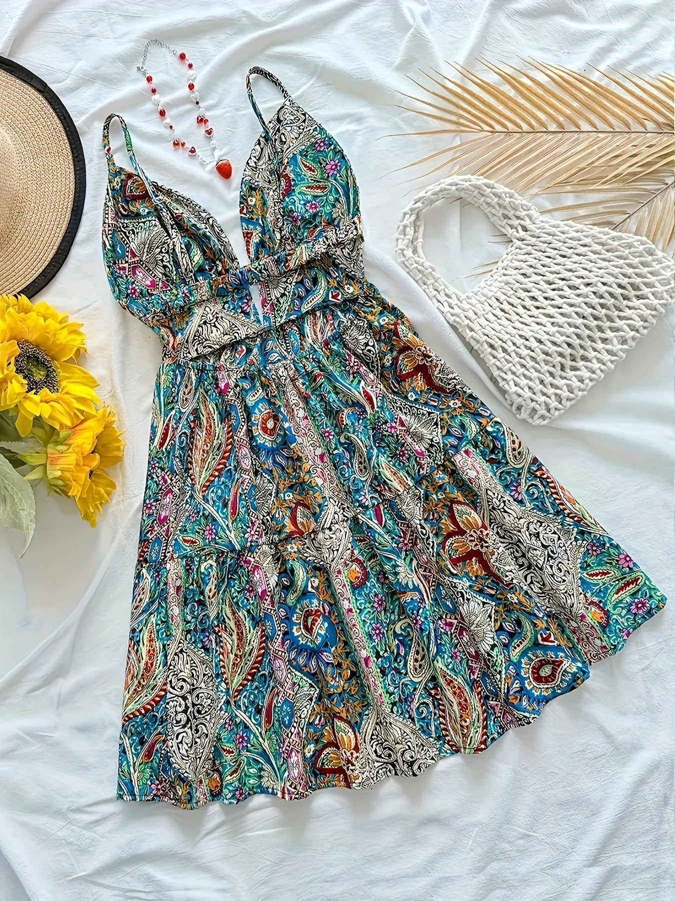 LADIES PRINTED MINI DRESS                     3 DIFFERENT COLOUR OPTIONS                     (SIZE  S - 2XL)