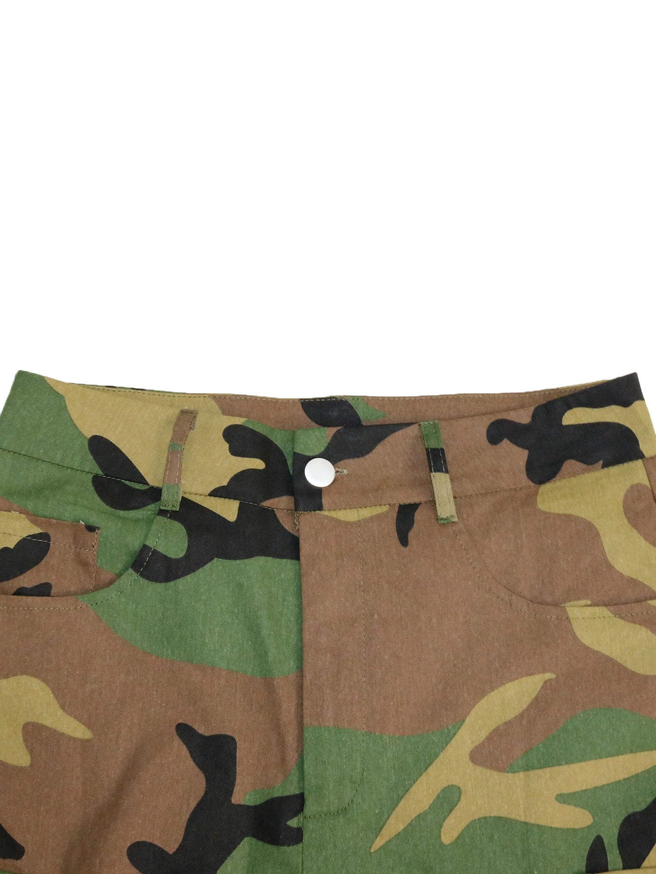 LADIES CAMO CARGO PANTS                         GREEN CAMO                          (SIZE  S - 2XL)