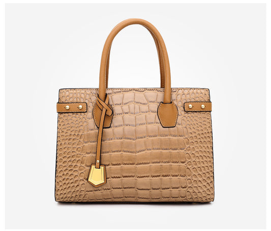 LADIES SHOULDER BAG / HANDBAG                         KHAKI                    (SIZE  32 X 13 X 24)