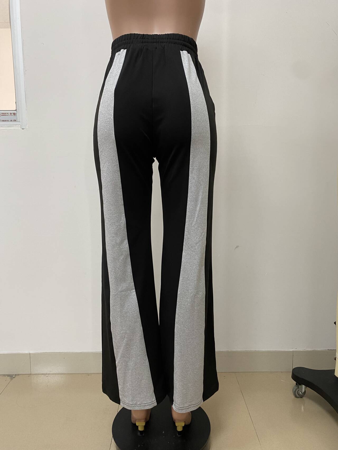 LADIES CASUAL TROUSERS / PANTS                                            BLACK-WHITE / PINK-WHITE                                       (SIZE  S - 2XL)