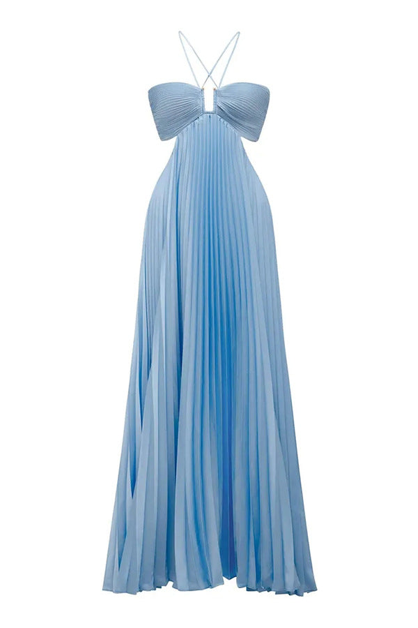 LADIES LONG DRESS                             BLUE                                      (SIZE  S - XL)