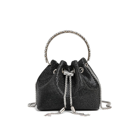 LADIES HANDBAG                                               BLACK                                         (17CM)