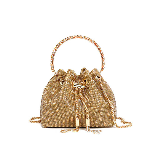 LADIES HANDBAG                                   GOLD                                             (17CM)