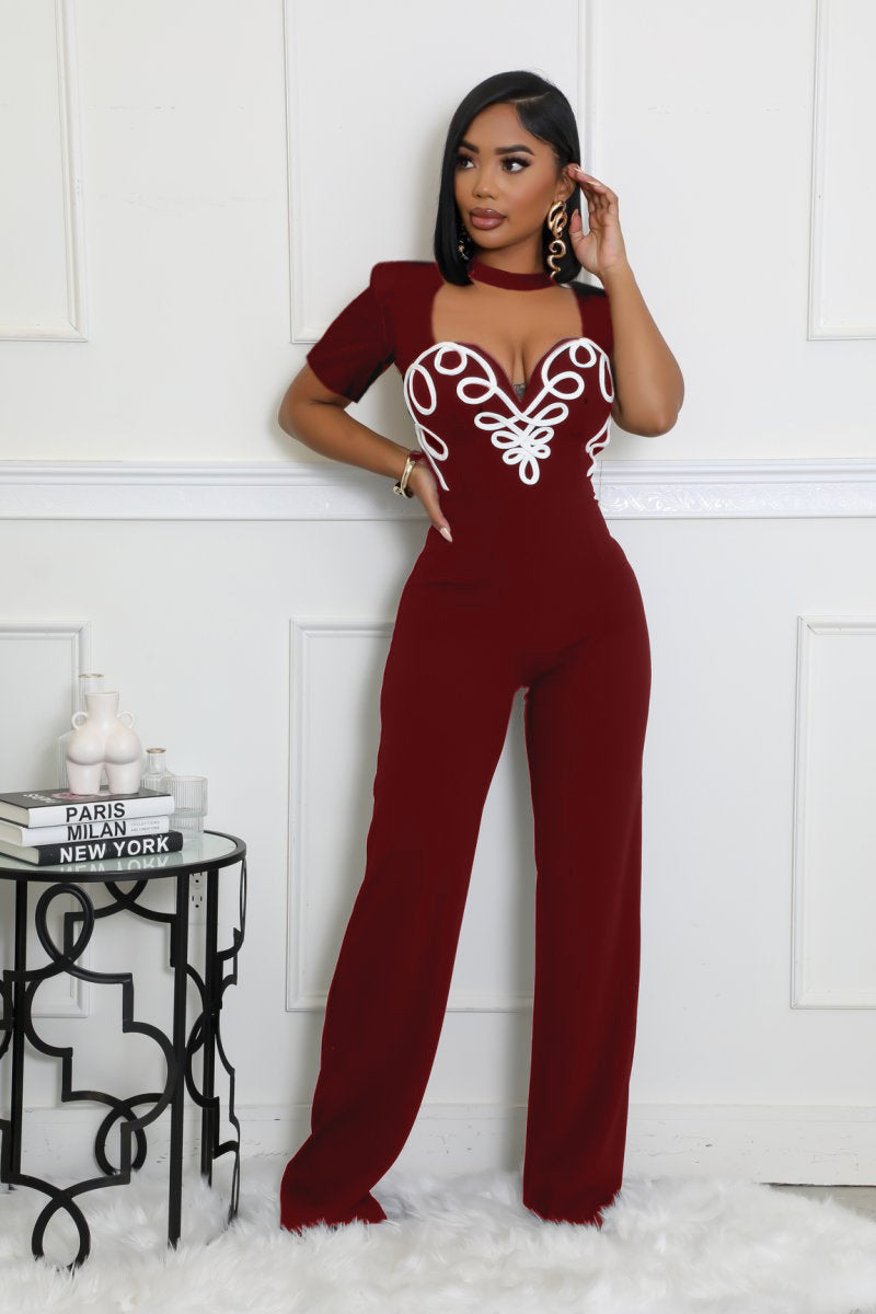 Stylish Women Ladies Short sleeve jumpsuit                                 Black / dark green / wine red / brown                                      (SIZE  S - 2XL)